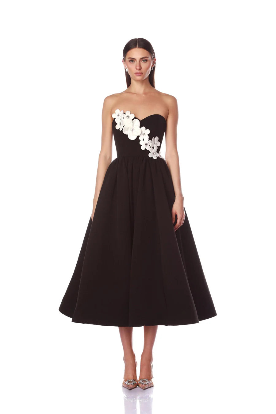 Inara Midi Dress - Black White by Bronx And Banco | 25 South Boutiques