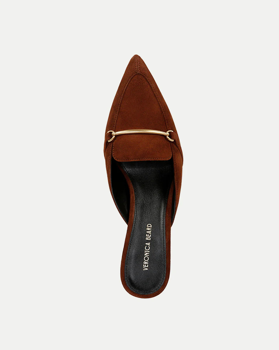 Leslie Suede Mule - Cedar by Veronica Beard — view 3
