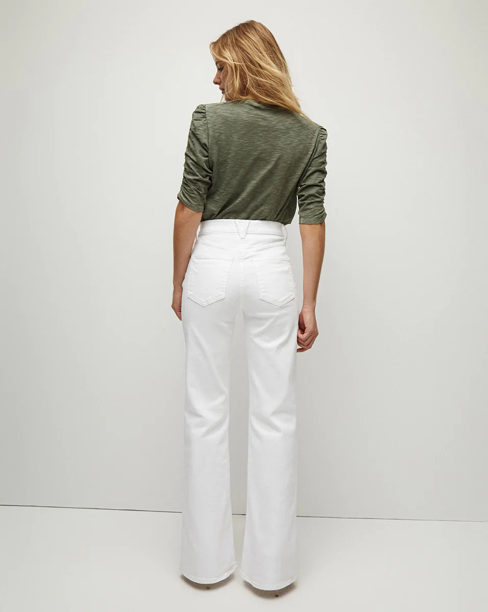 Crosbie Wid Leg Pant - White by Veronica Beard — view 4