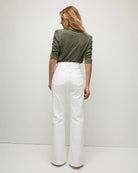 Crosbie Wid Leg Pant - White by Veronica Beard — view 4