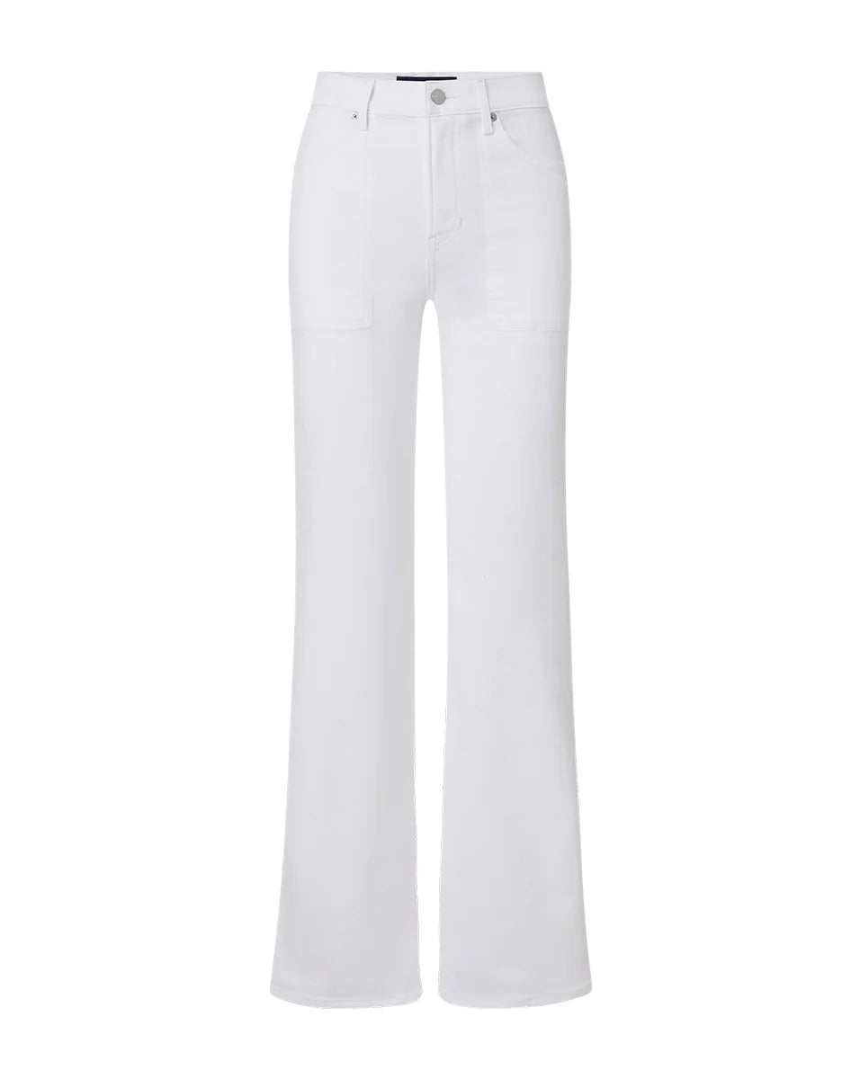 Crosbie Wid Leg Pant - White by Veronica Beard — view 5