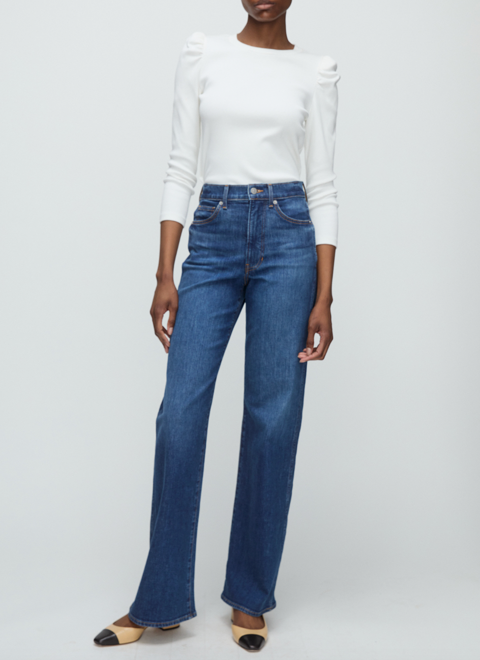 Taylor High Rise Wide Leg Jean - Bright Blue by Veronica Beard | 25 South Boutiques