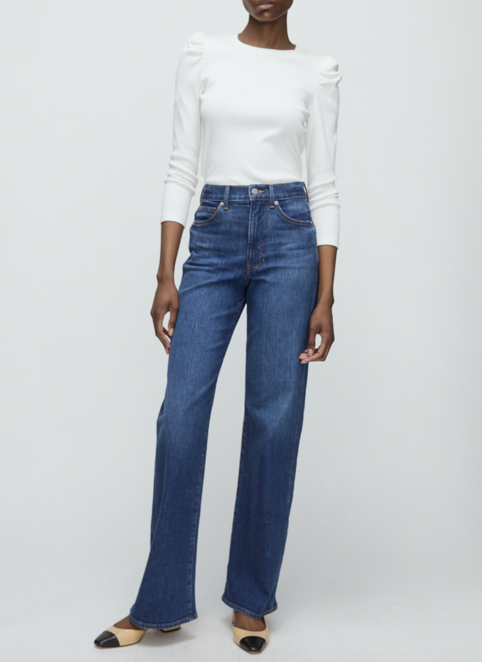 Taylor High Rise Wide Leg Jean - Bright Blue by Veronica Beard | 25 South Boutiques
