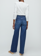 Taylor High Rise Wide Leg Jean - Bright Blue by Veronica Beard — view 3