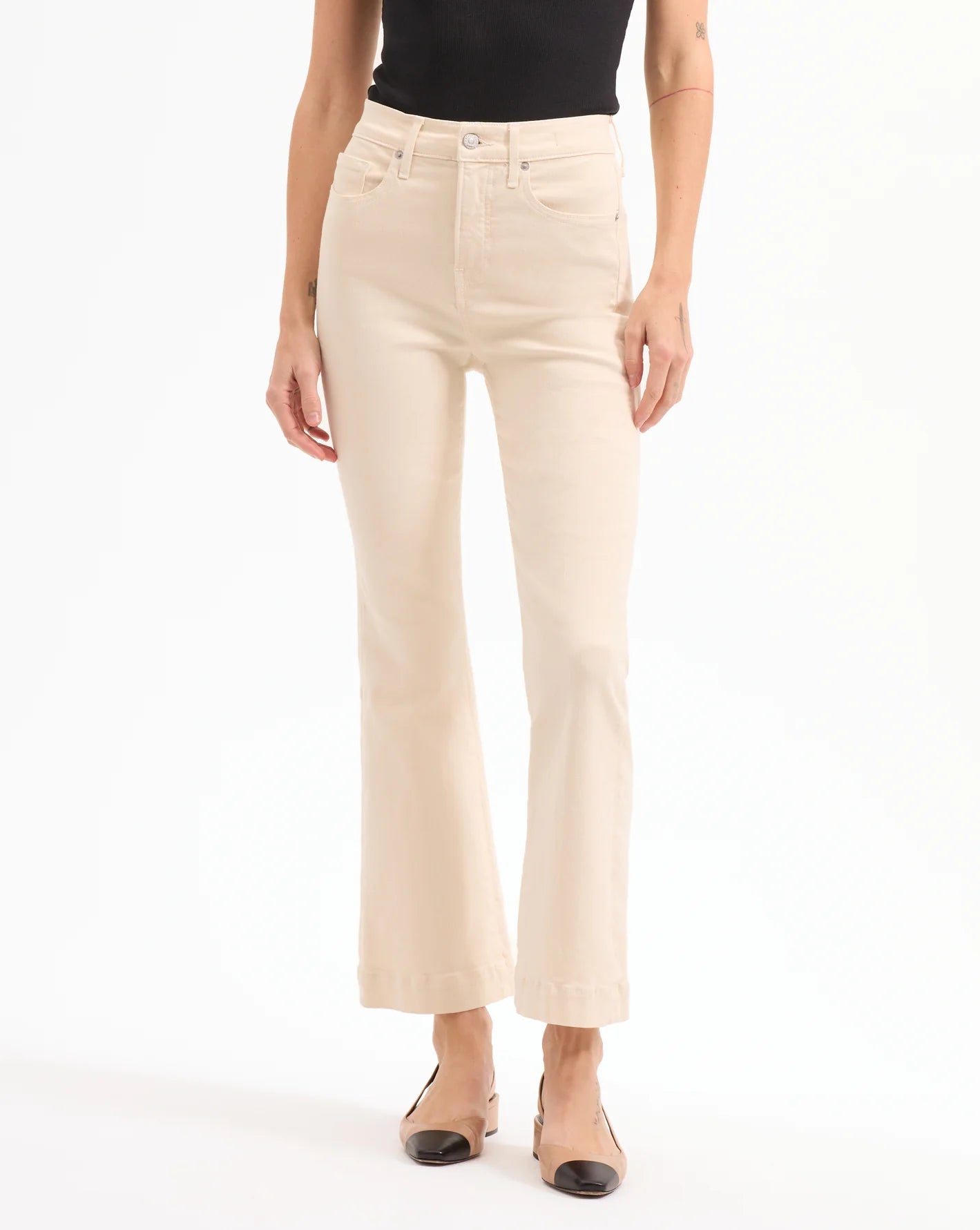 Carson Kick-Flare Jean - Ecru by Veronica Beard — alternate view
