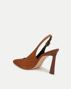 Callie Suede Slingback Pump - Caramel by Veronica Beard — view 4