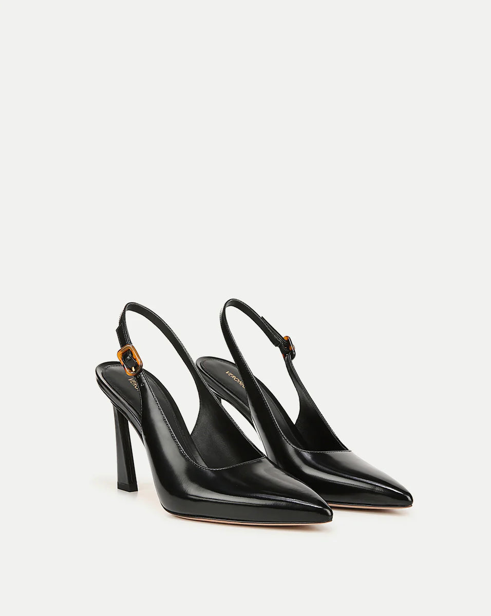 Callie Leather Slingback Pump - Black by Veronica Beard — alternate view