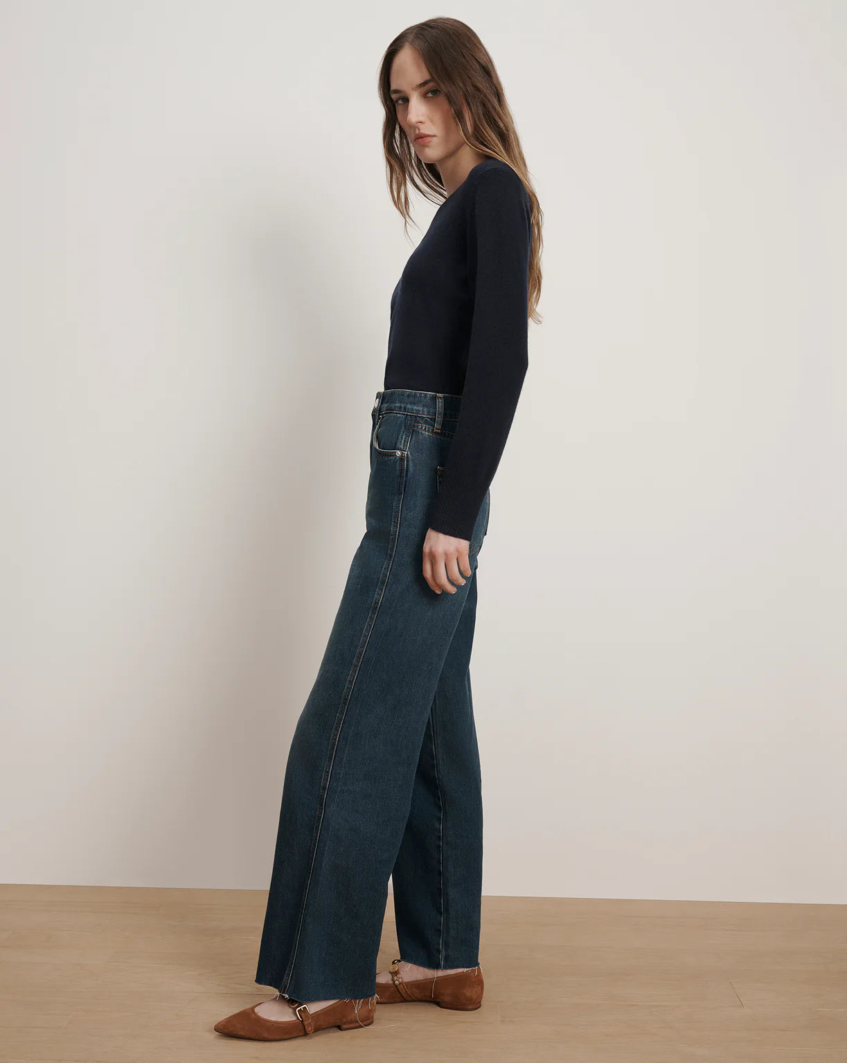 Taylor Wide Leg Jean - Rebel Moon by Veronica Beard — view 3