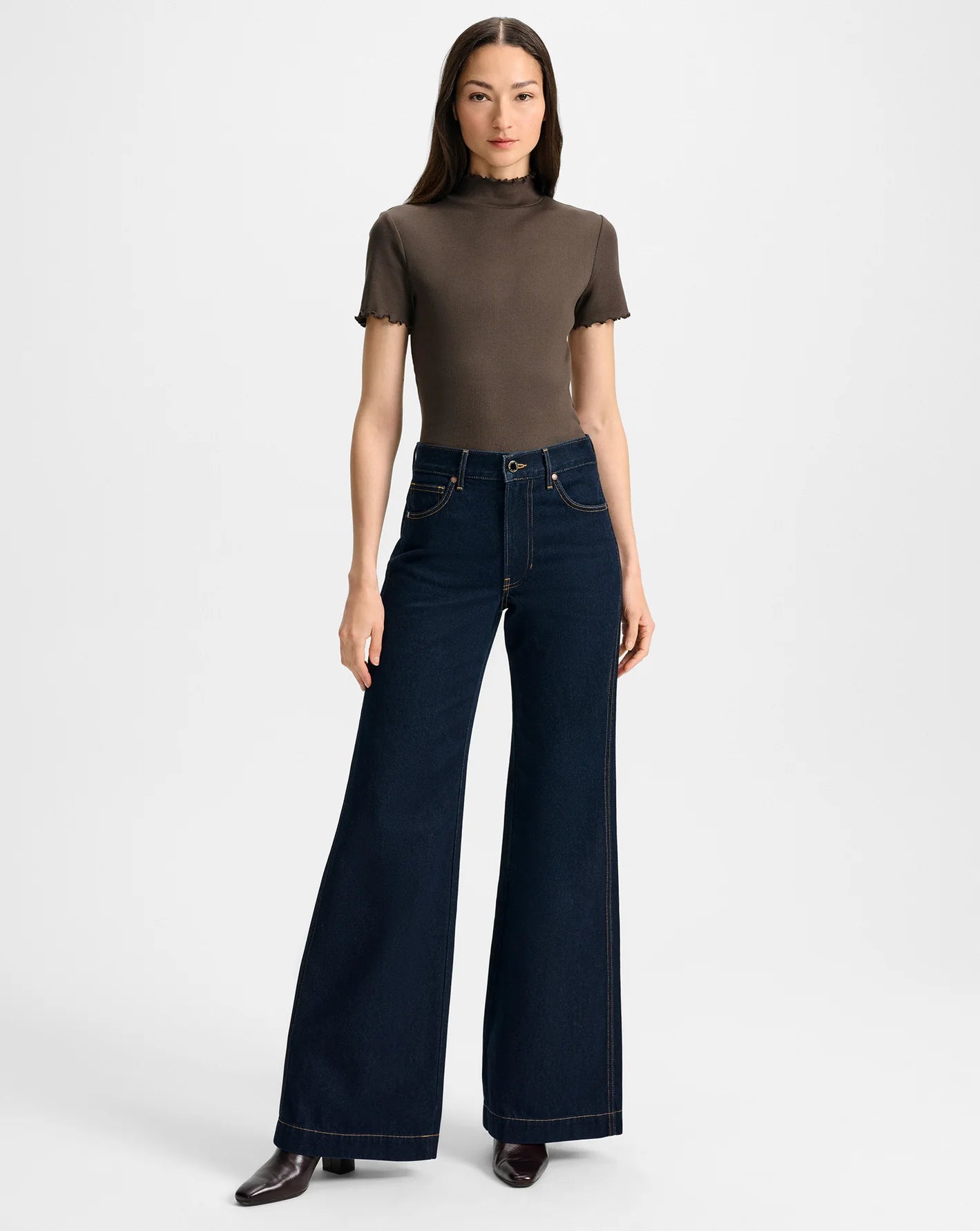Kasey Wide-Leg Jean - Indigo Rinse by Veronica Beard | 25 South Boutiques