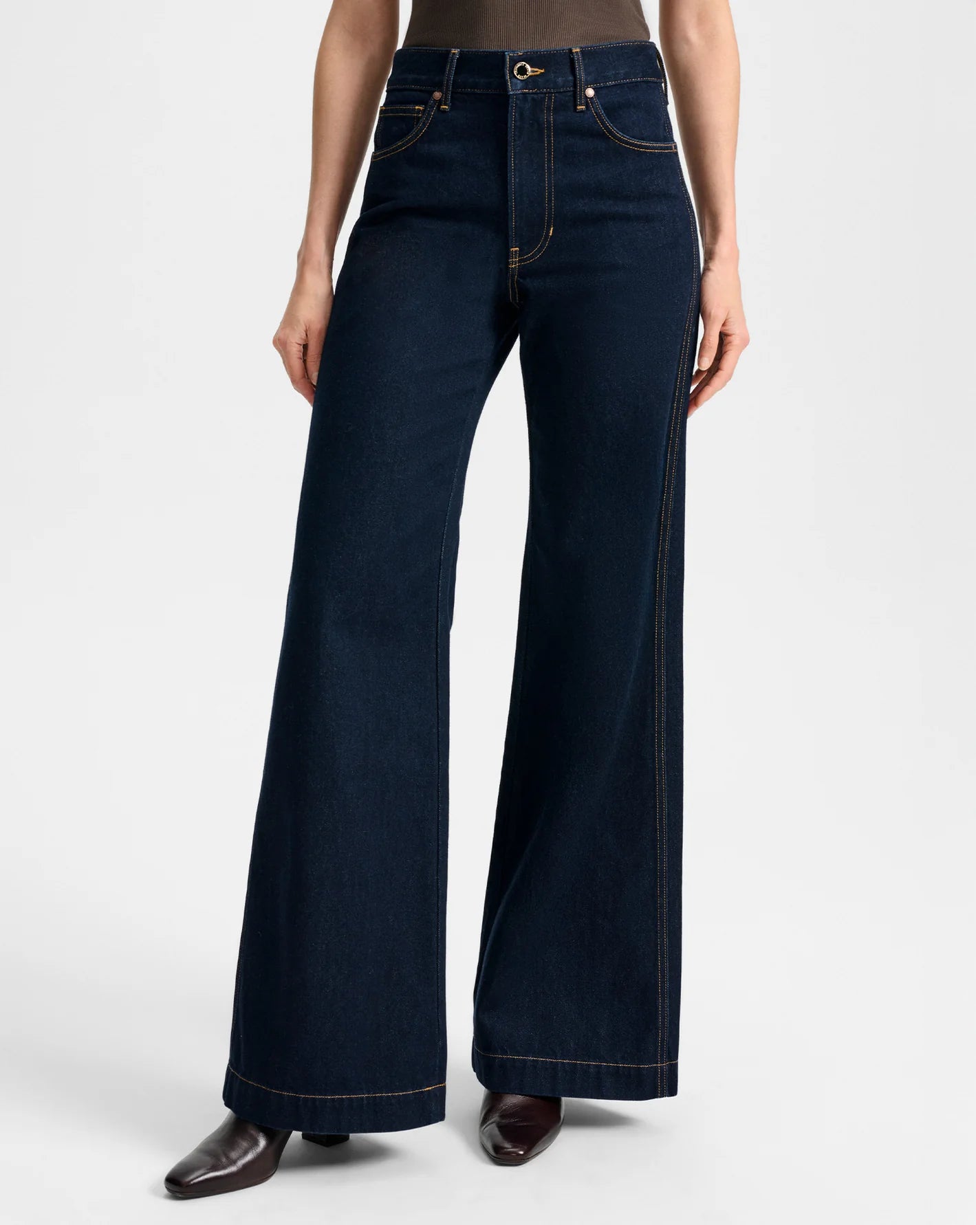 Kasey Wide-Leg Jean - Indigo Rinse by Veronica Beard — alternate view