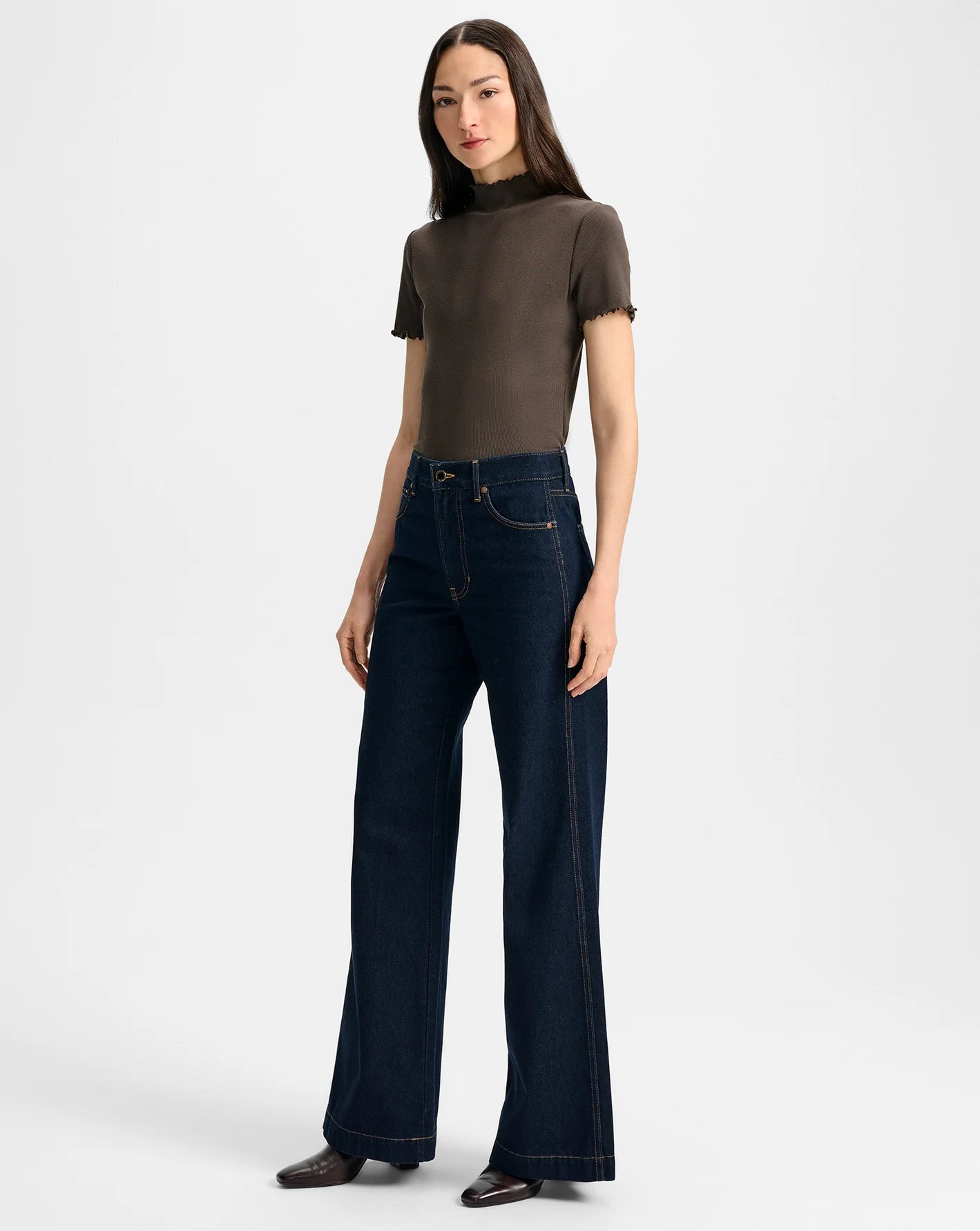 Kasey Wide-Leg Jean - Indigo Rinse by Veronica Beard — view 3