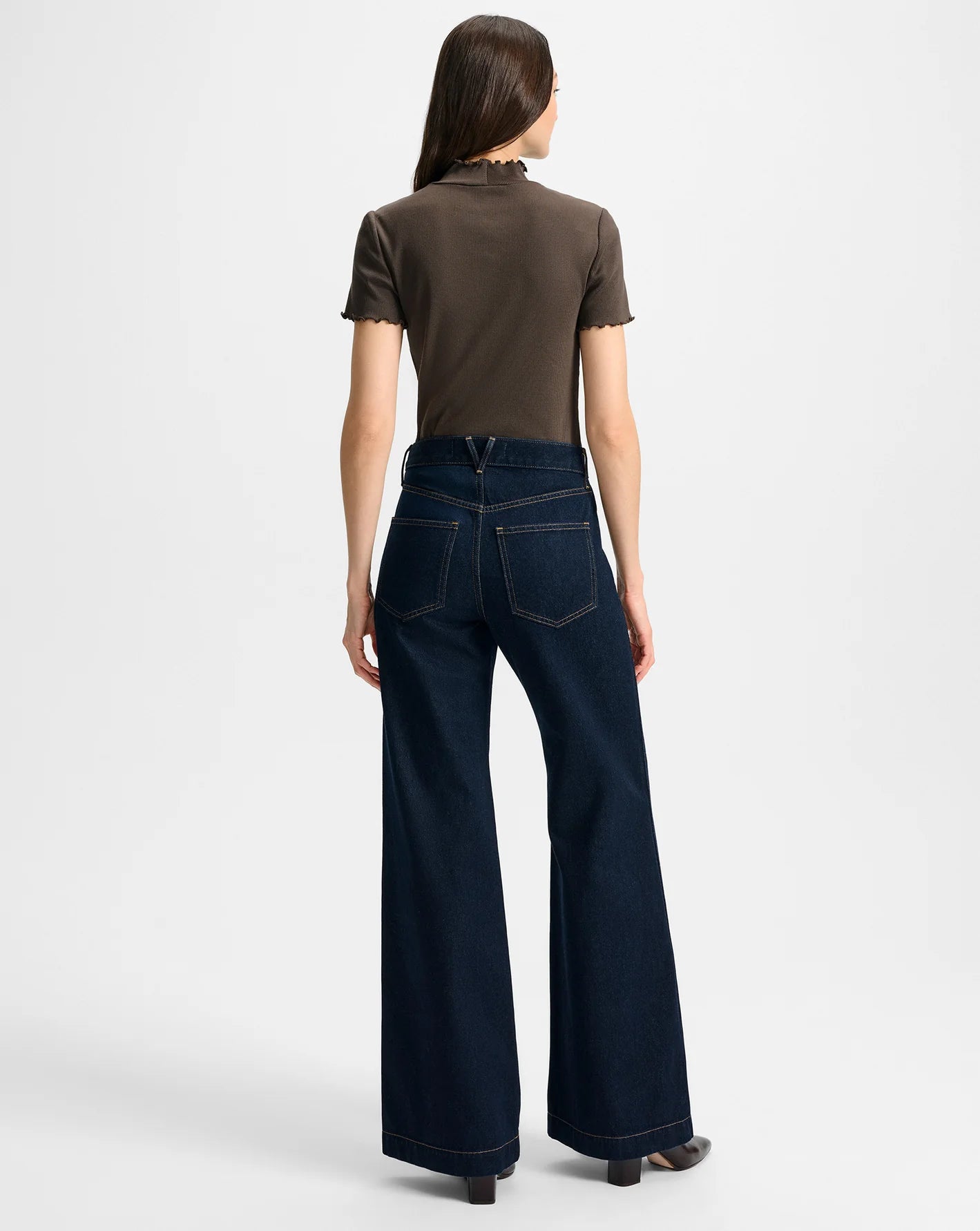 Kasey Wide-Leg Jean - Indigo Rinse by Veronica Beard — view 4