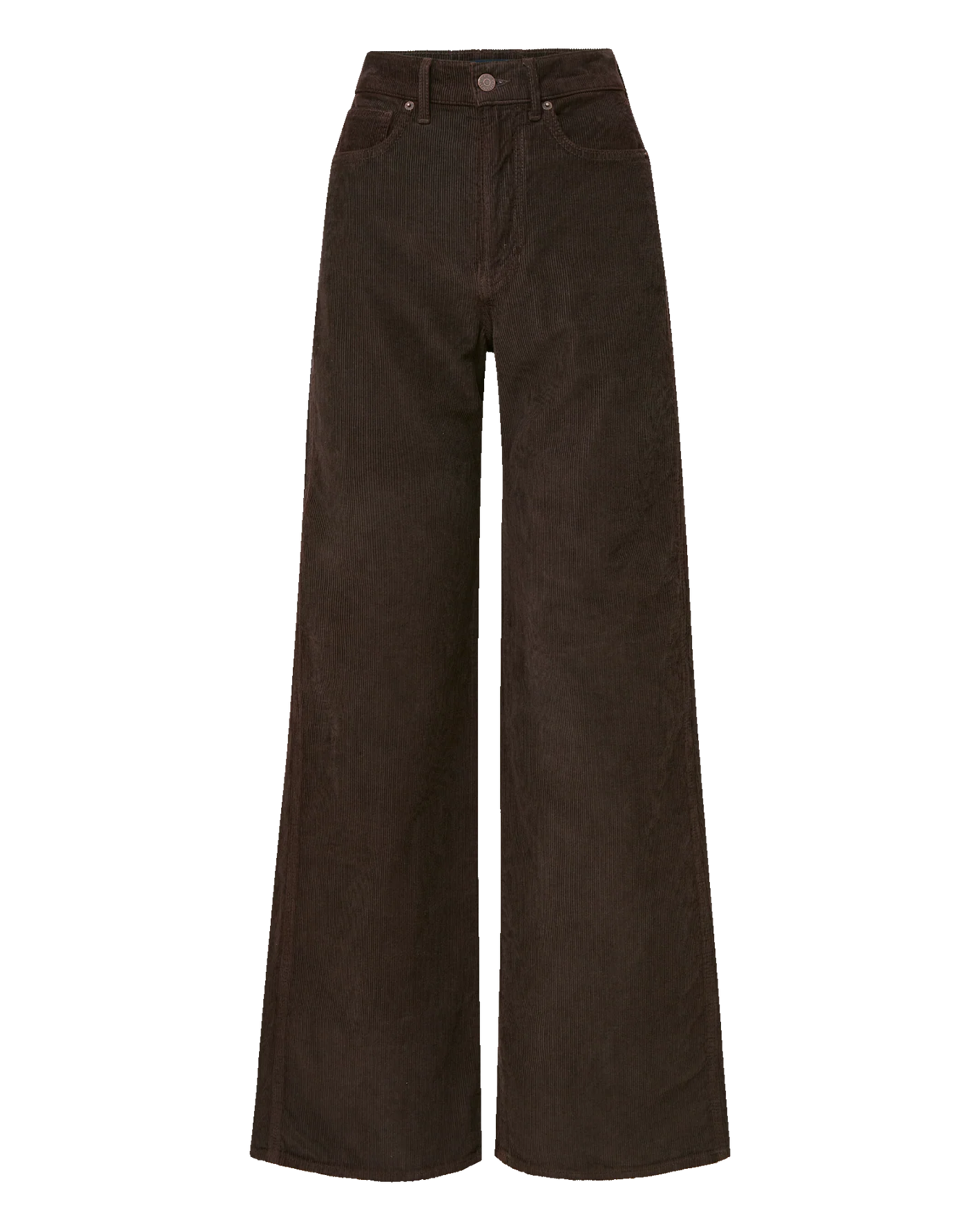 Taylor Corduroy Wide-Leg Pant - Dark Umber by Veronica Beard — view 6