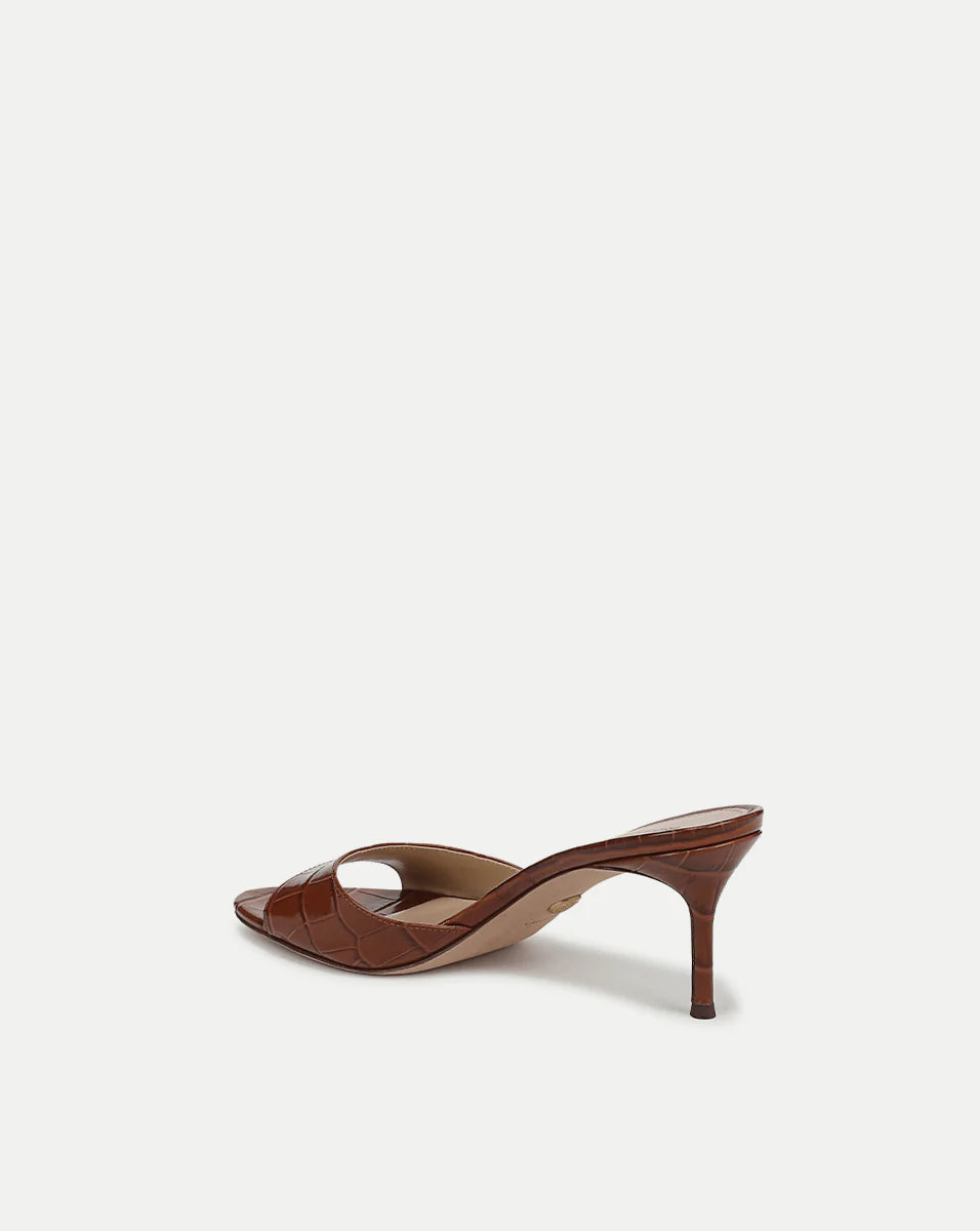 Tia Croc-Embossed Sandal - Hazelwood by Veronica Beard — view 4