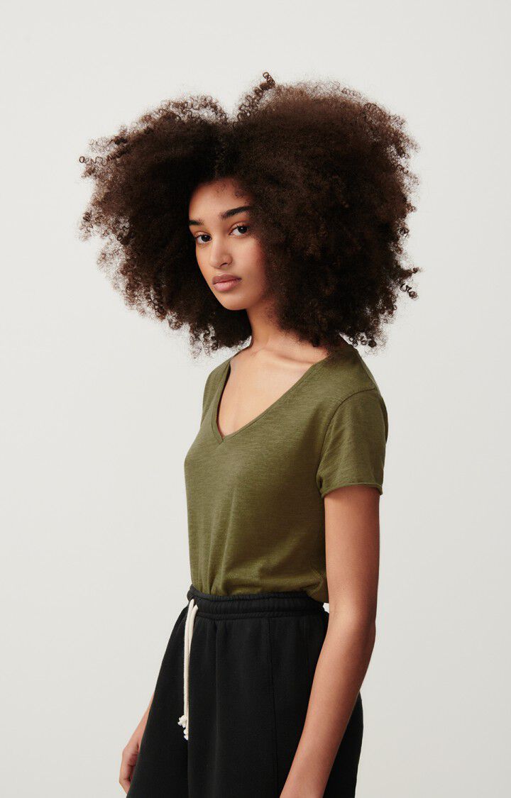 Jacksonville V Neck T-Shirt - Olive by American Vintage | 25 South Boutiques