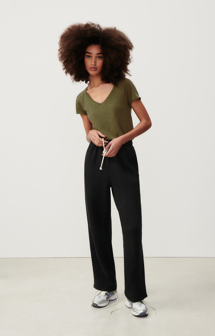 Jacksonville V Neck T-Shirt - Olive by American Vintage — view 4