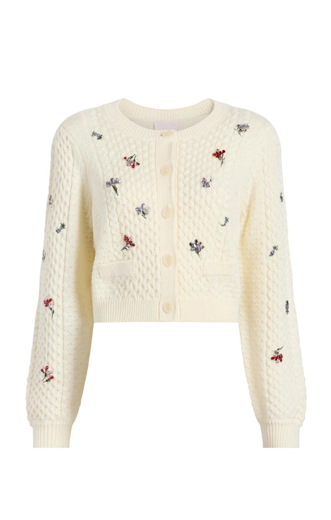 Rasa Cardigan - Ivory Multi by Cinq A Sept — view 6