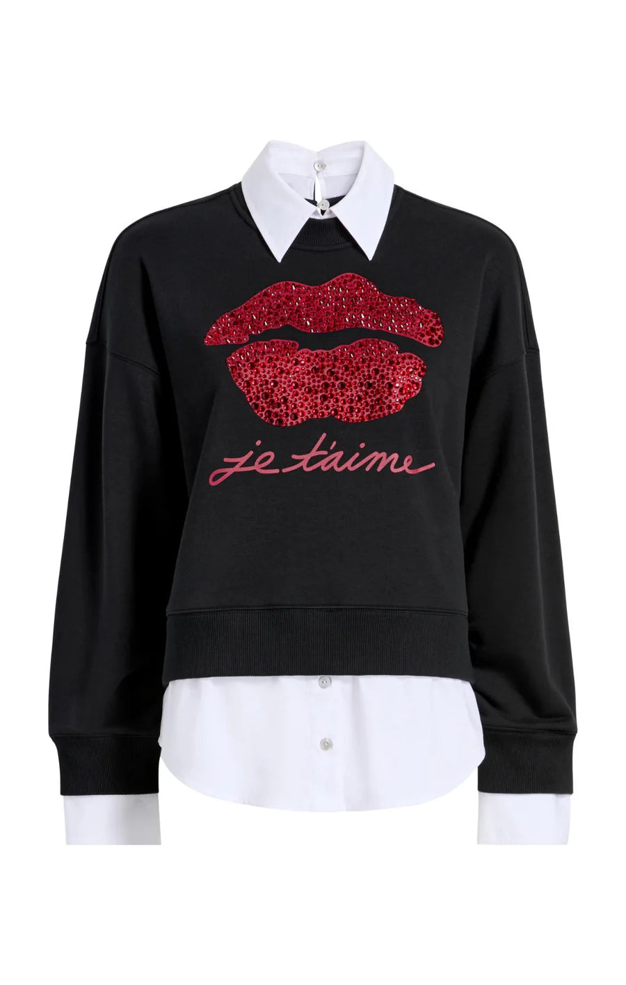 Je Taime Justina Pullover - Black Rosewood by Cinq A Sept — view 6