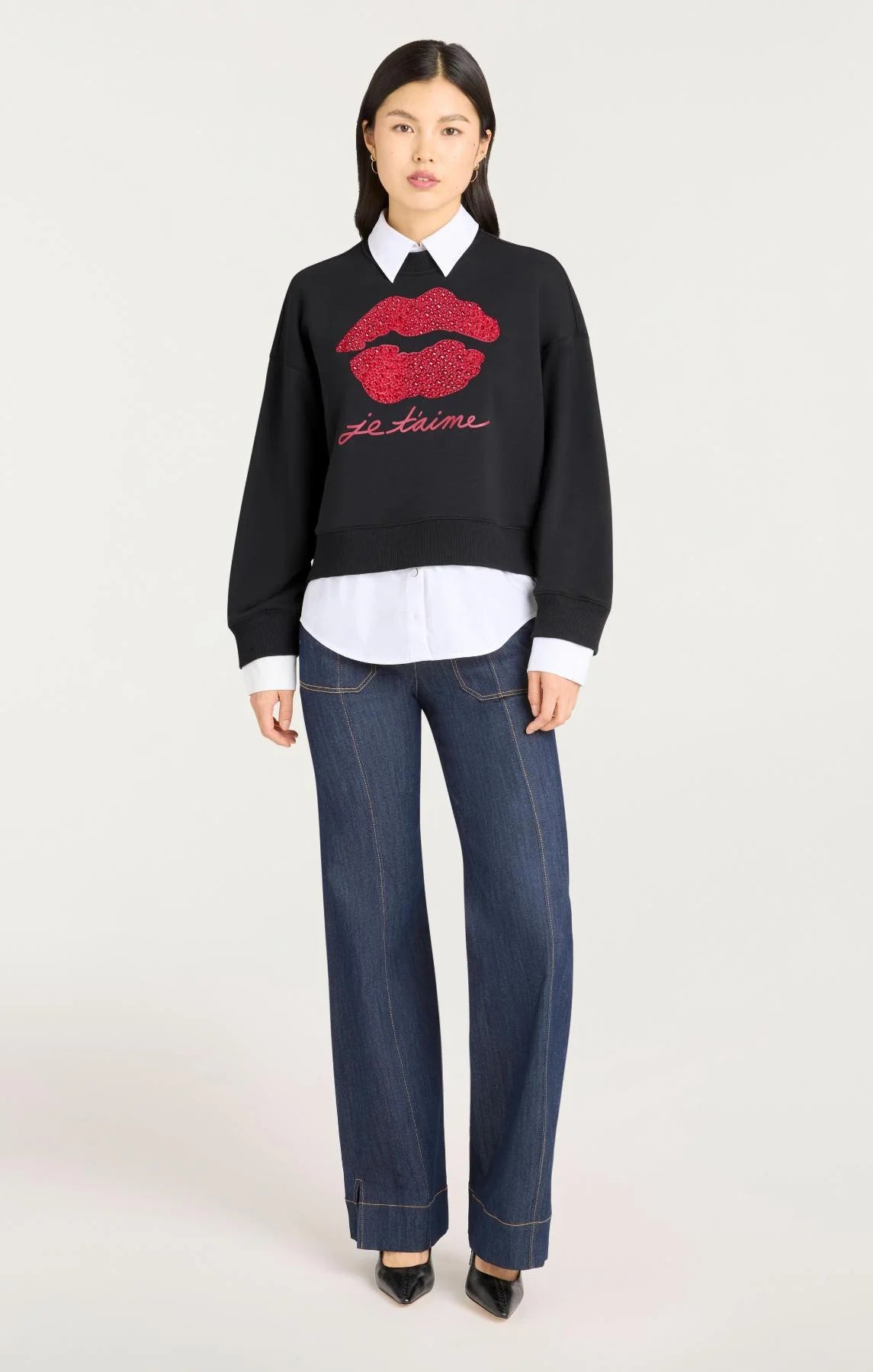 Je Taime Justina Pullover - Black Rosewood by Cinq A Sept — view 5