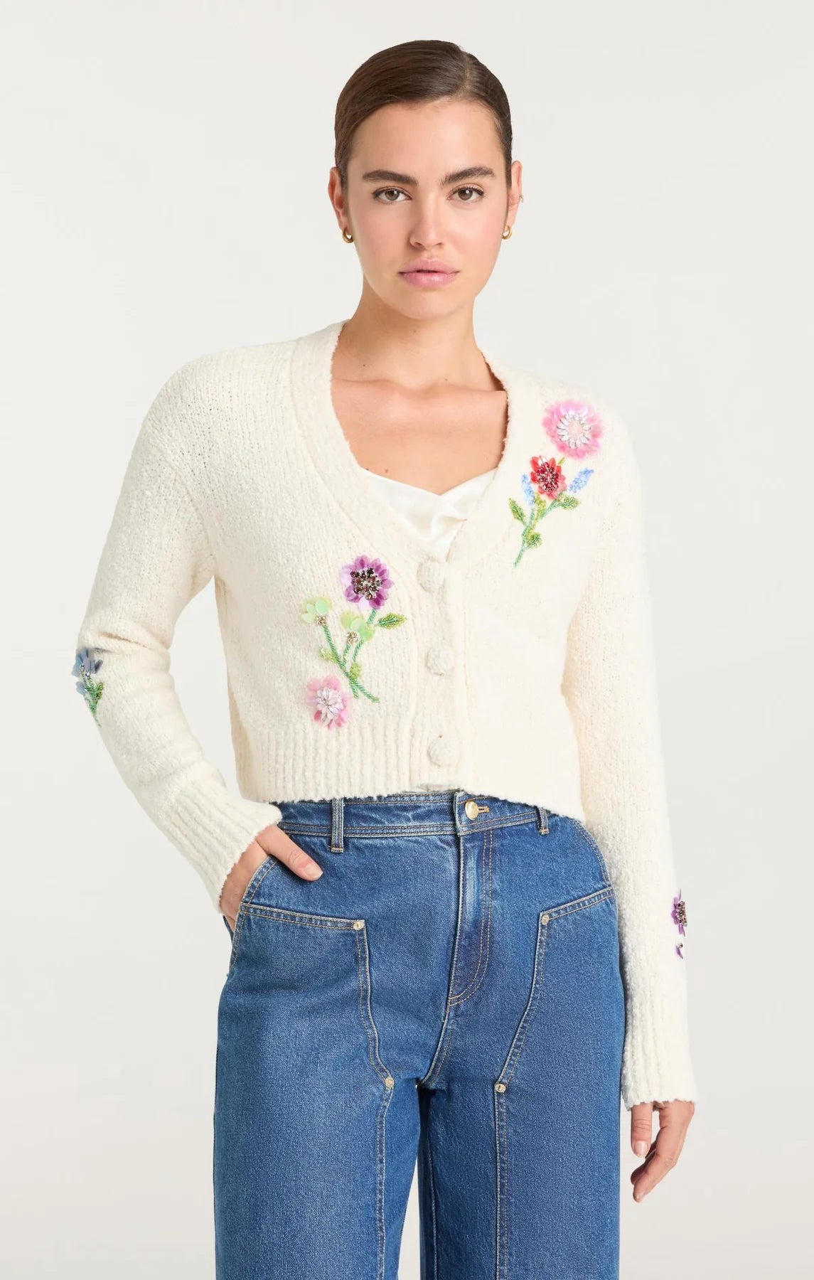 Solene Cardigan - Ivory Multi by Cinq A Sept | 25 South Boutiques