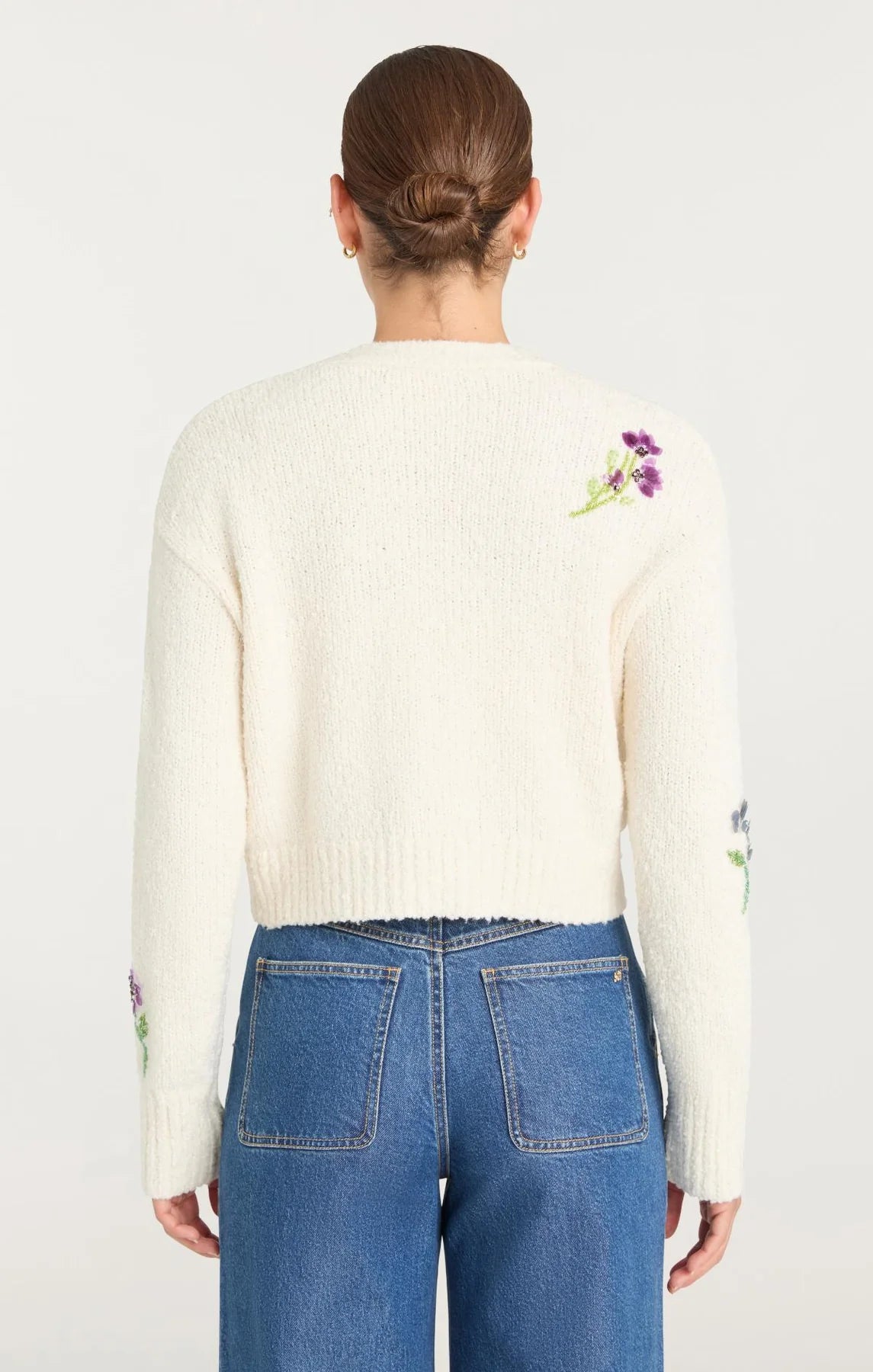 Solene Cardigan - Ivory Multi by Cinq A Sept — view 3