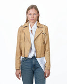 Tina Waxed Suede Jacket - Chamois by Jakett — view 3
