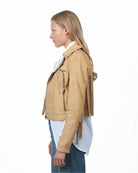 Tina Waxed Suede Jacket - Chamois by Jakett — view 4