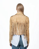 Tina Waxed Suede Jacket - Chamois by Jakett — alternate view