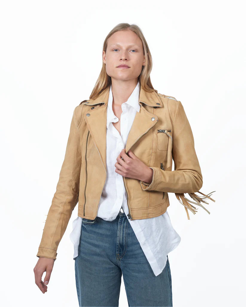 Tina Waxed Suede Jacket - Chamois by Jakett | 25 South Boutiques