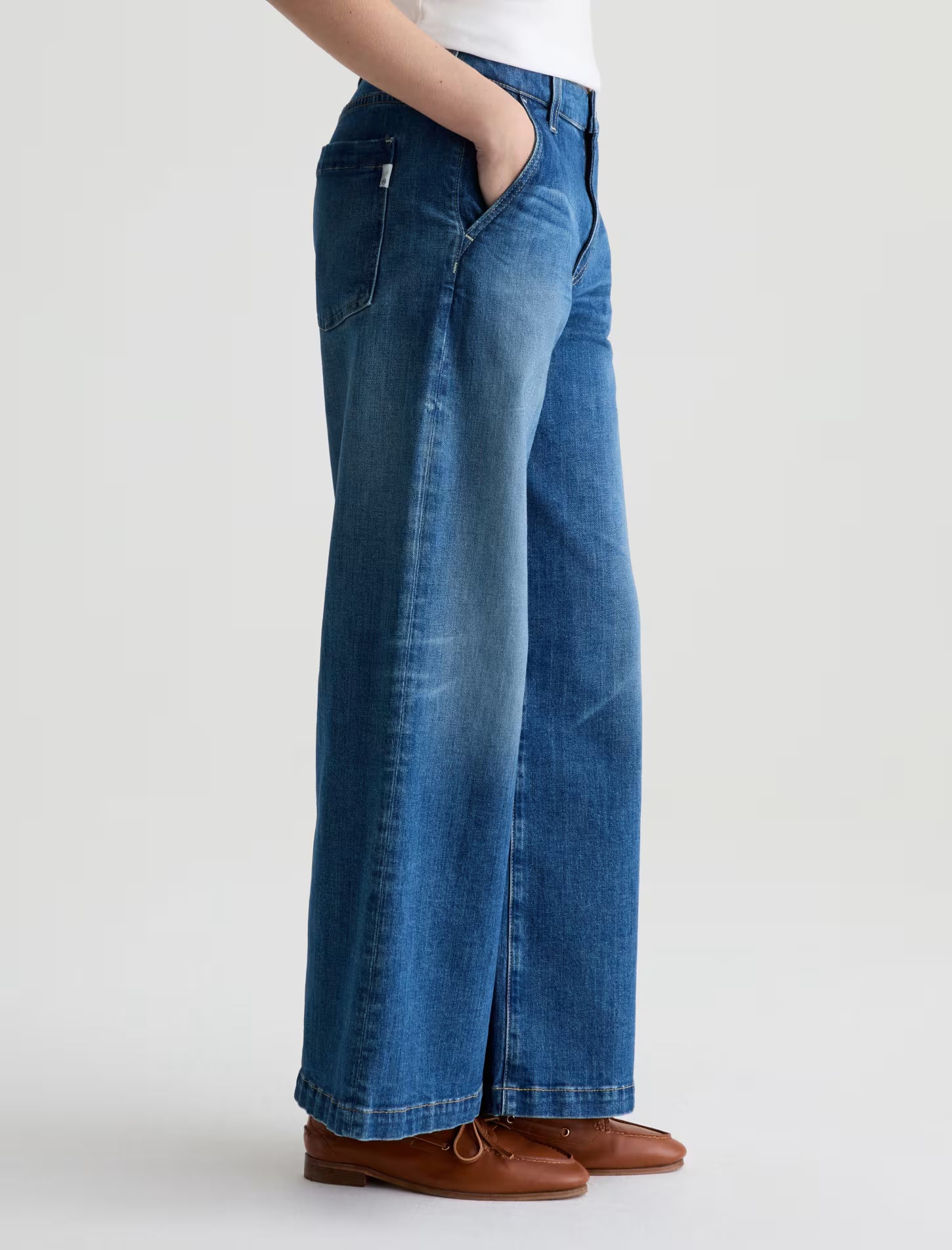 Stella Low Slung Palazzo Ankle Jean - Owens Valley by Adriano Goldschmied AG — view 3