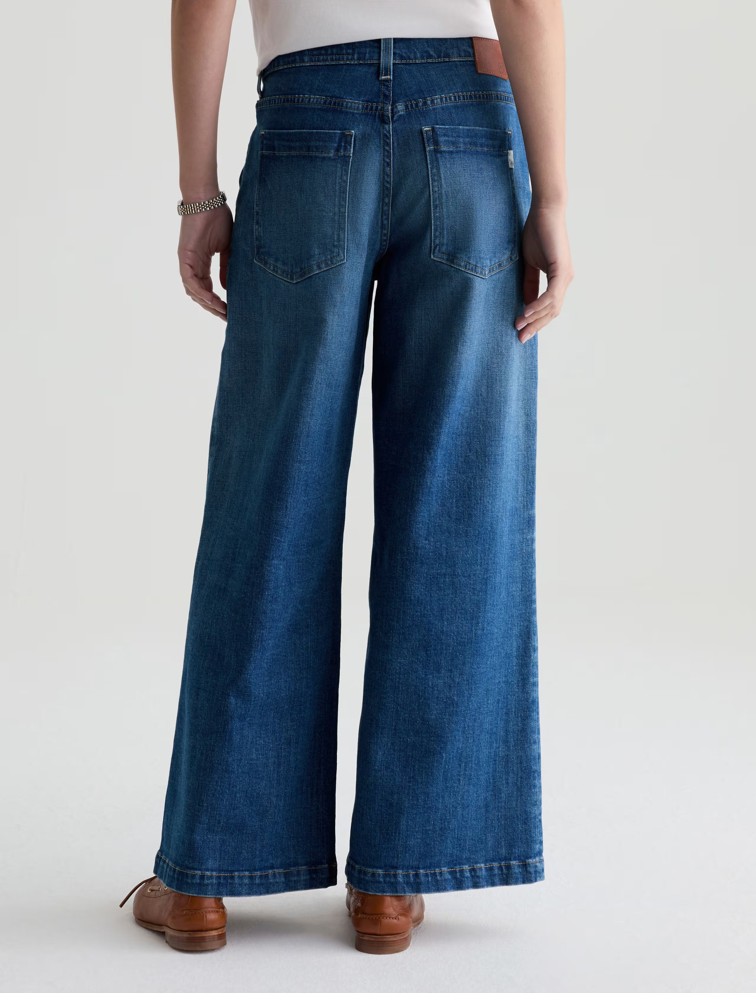 Stella Low Slung Palazzo Ankle Jean - Owens Valley by Adriano Goldschmied AG — view 4