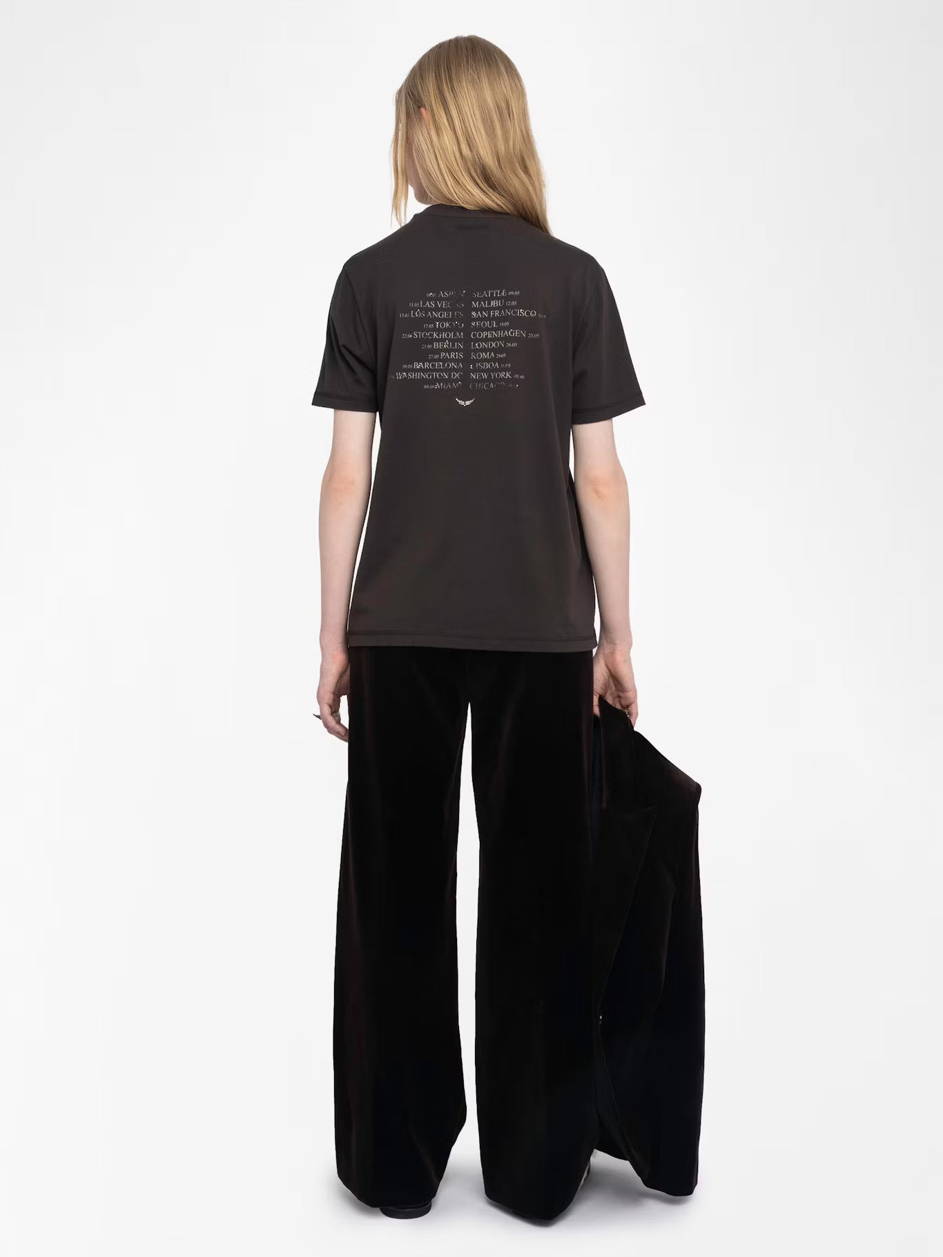 Edwin Cotton T Shirt - Dark Chocolate by Zadig & Voltaire — view 3