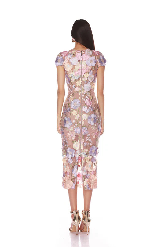 Jasmine Capsleeve Midi Dress - Pastel by Bronx And Banco — view 3