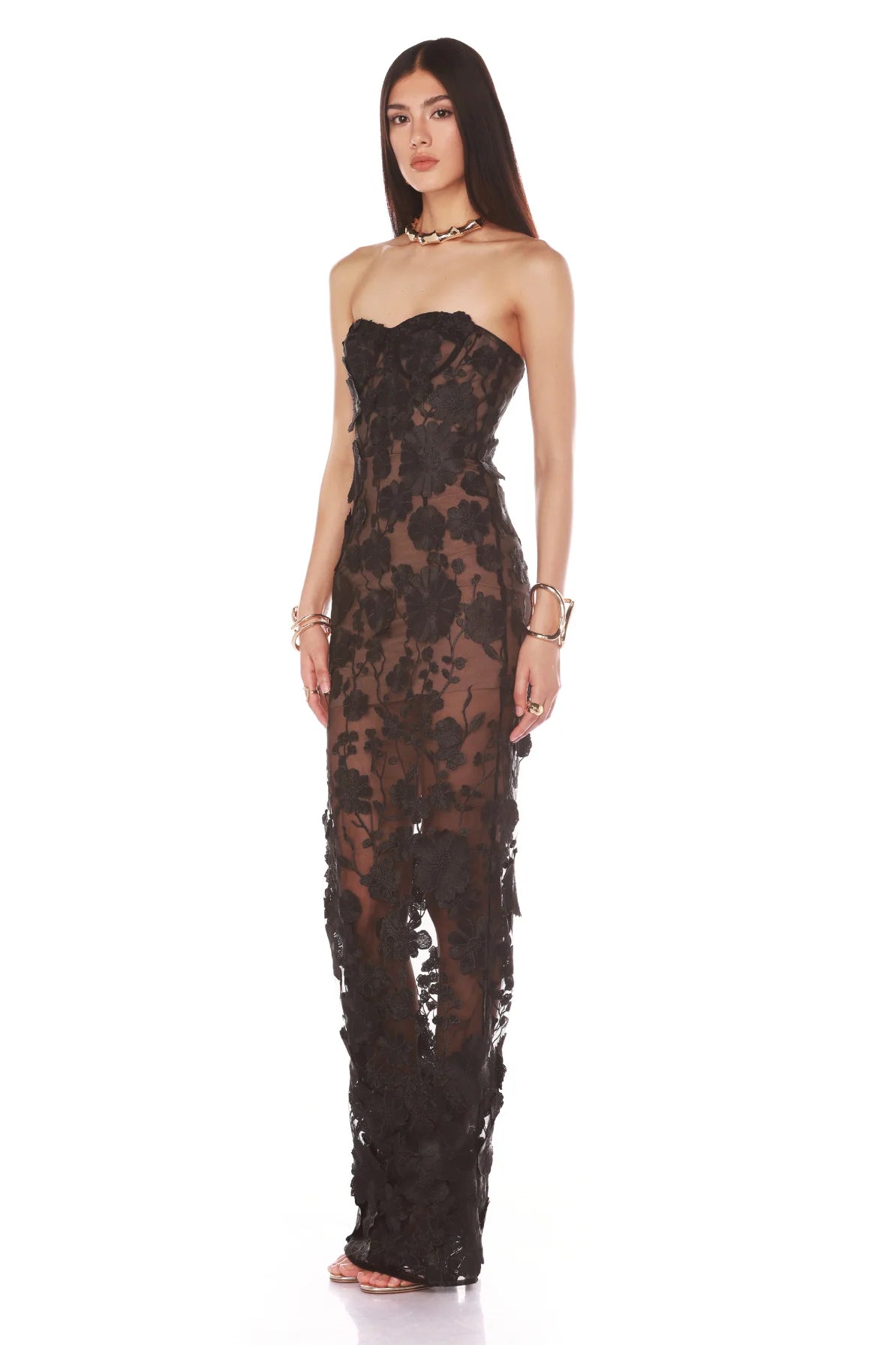 Jasmine Maxi Dress - Black by Bronx And Banco — alternate view