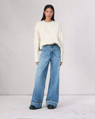 Jo Cotton Blend Top - Ivory by Rag & Bone — view 5