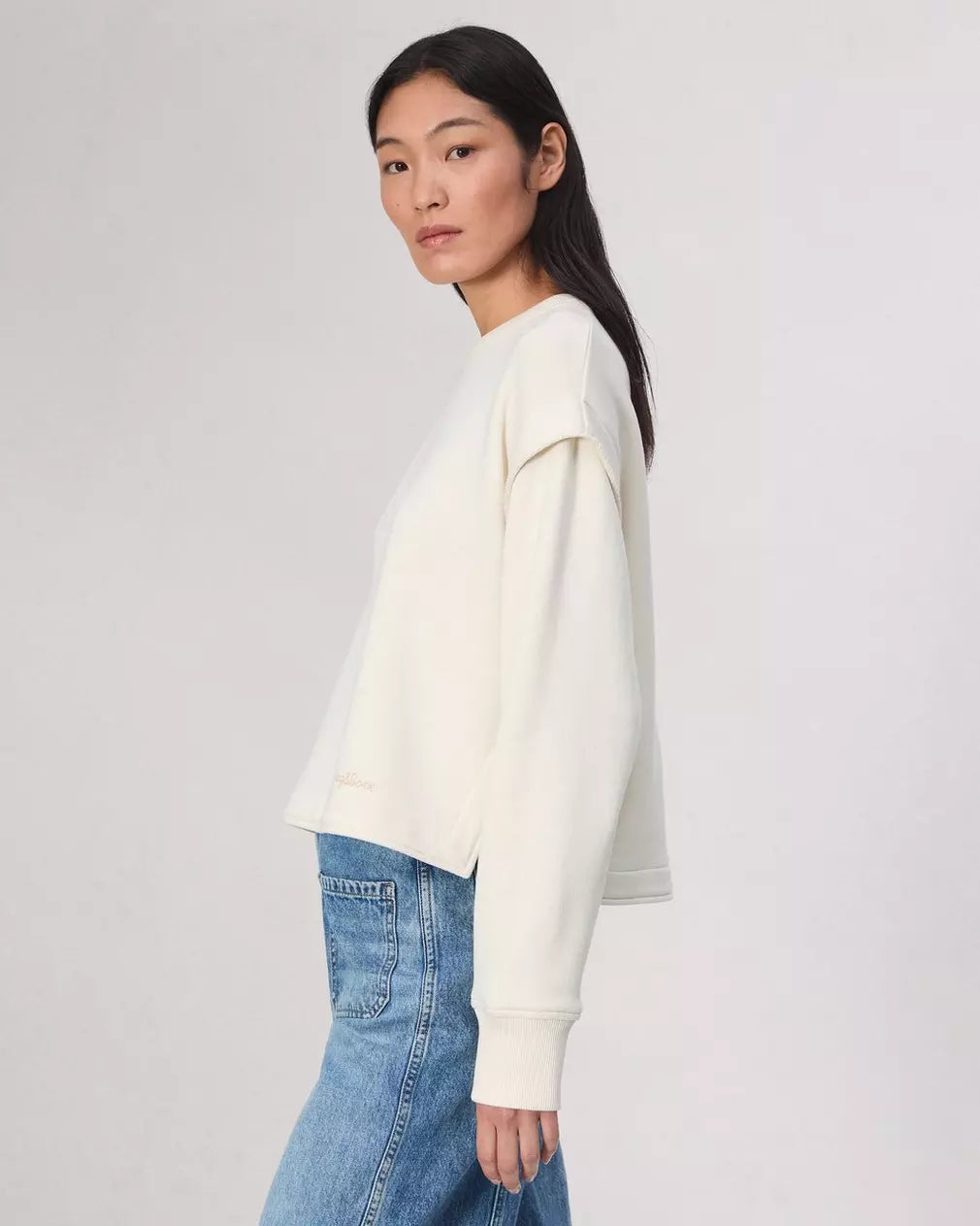 Jo Cotton Blend Top - Ivory by Rag & Bone — view 4