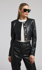 Marko Vegan Leather Blazer - Black by Generation Love | 25 South Boutiques