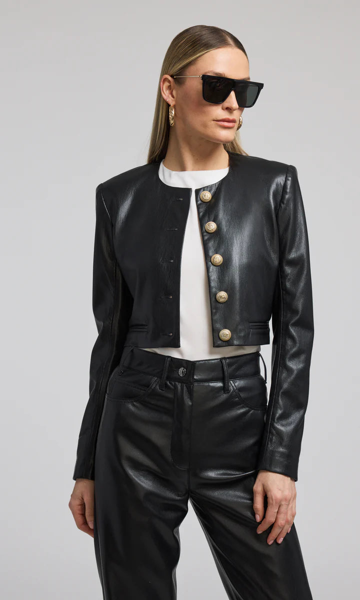 Marko Vegan Leather Blazer - Black by Generation Love | 25 South Boutiques