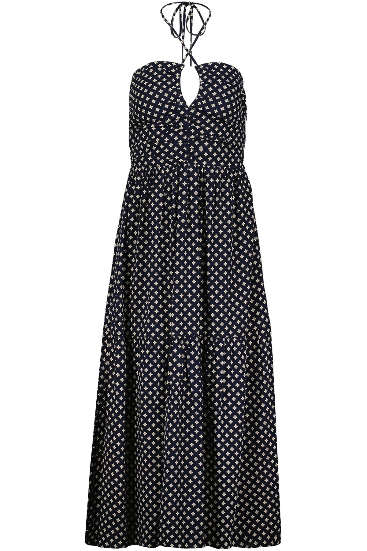 Aeries Halter Dress - Clover Print by Bishop + Young — view 4