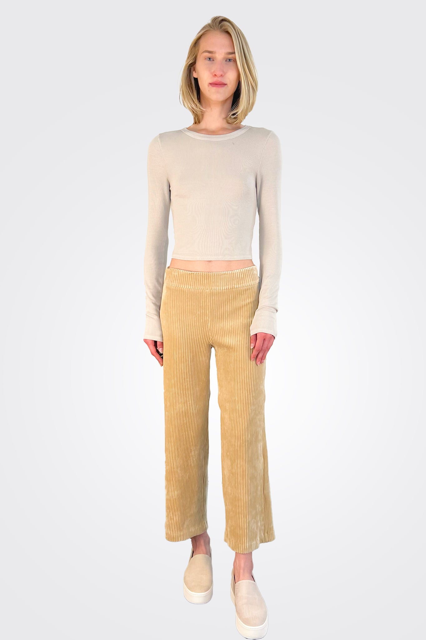 Alex Corduroy Pant - Khaki by Avenue Montaigne — view 4