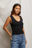 Khara U Neck Tank - Black by perfectwhitetee | 25 South Boutiques