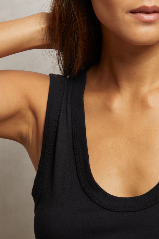 Khara U Neck Tank - Black by perfectwhitetee — alternate view