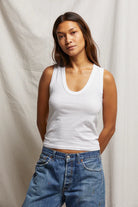 Khara U Neck Tank - White by perfectwhitetee | 25 South Boutiques
