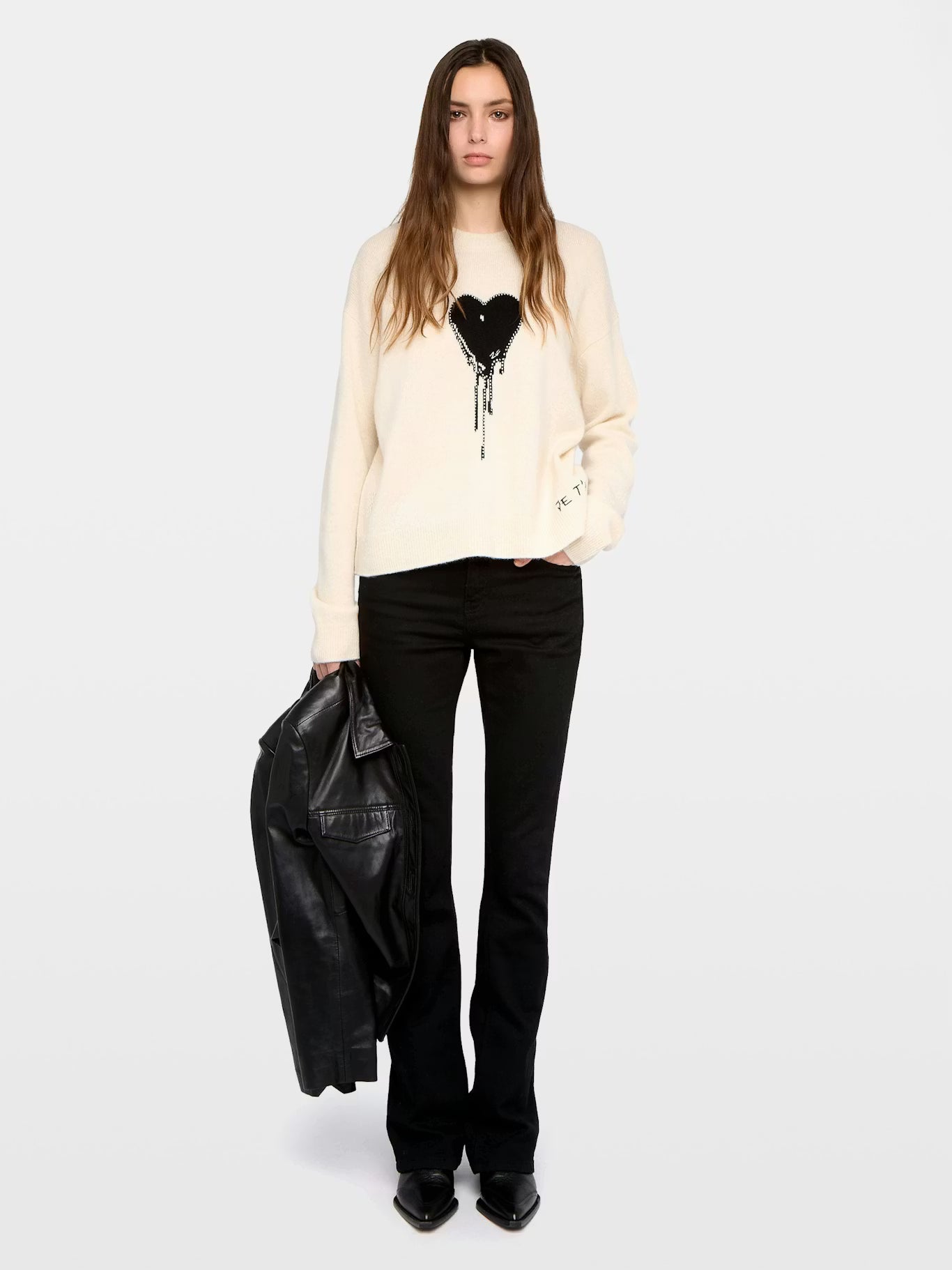 Markuz Cashmere Sweater - Eggshell by Zadig & Voltaire — view 3