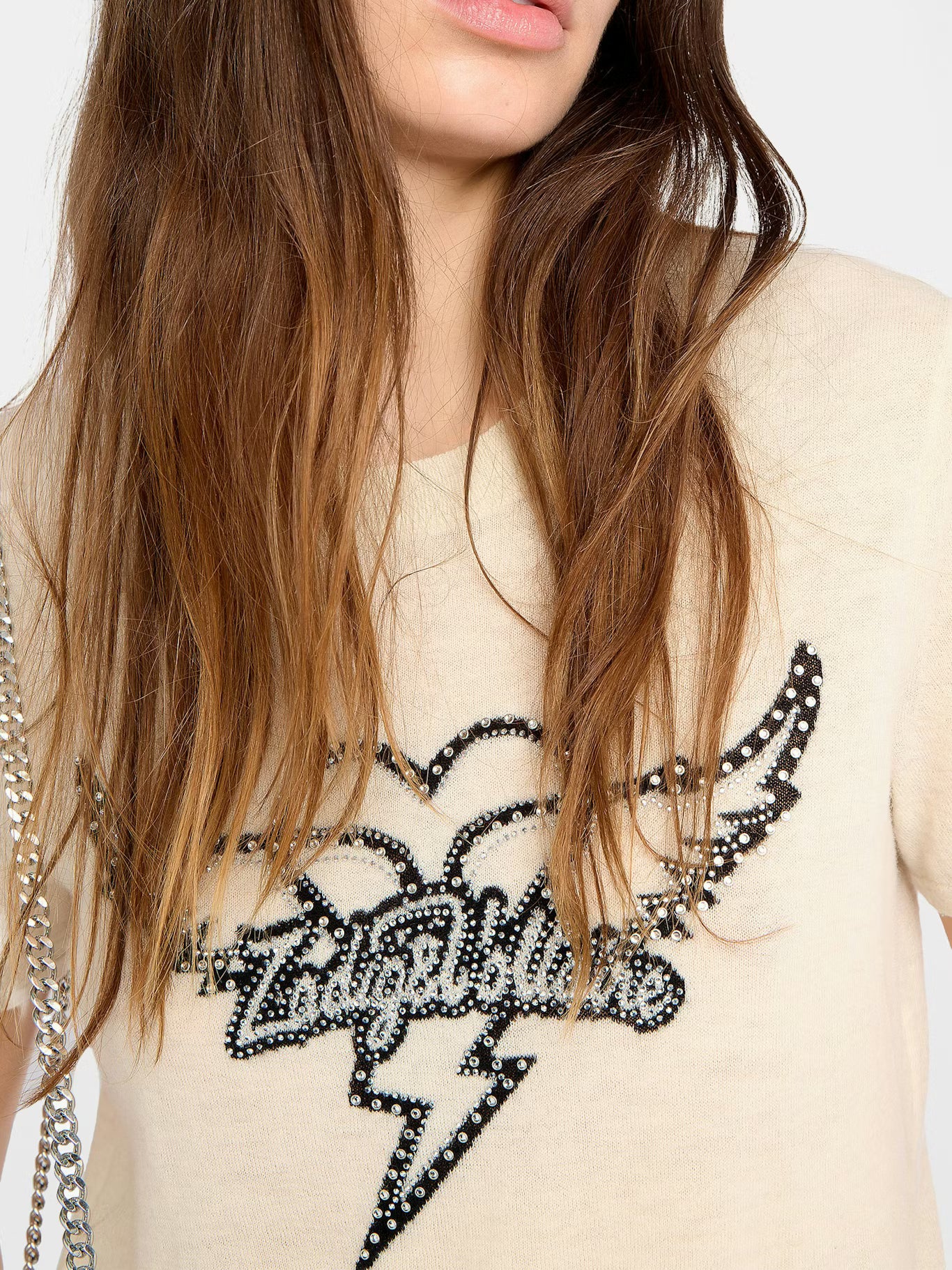 Idal Cashmere Sweater - Eggshell by Zadig & Voltaire — alternate view