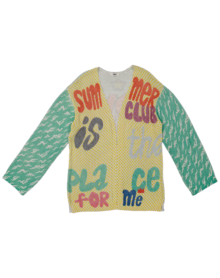 Victoria Linen Printed Cardigan - Love by Me369 — view 4