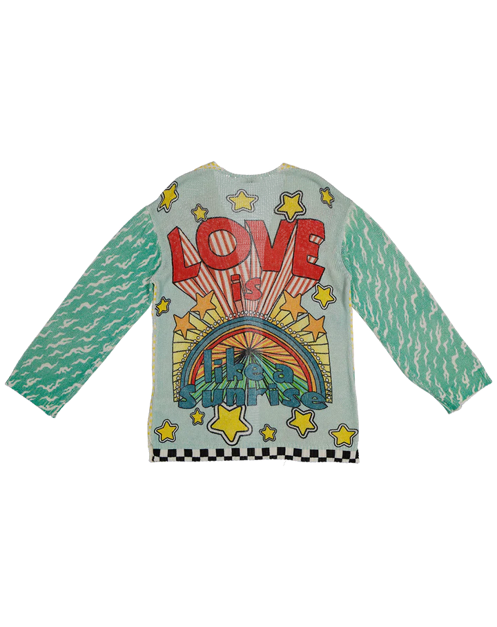 Victoria Linen Printed Cardigan - Love by Me369 — view 5