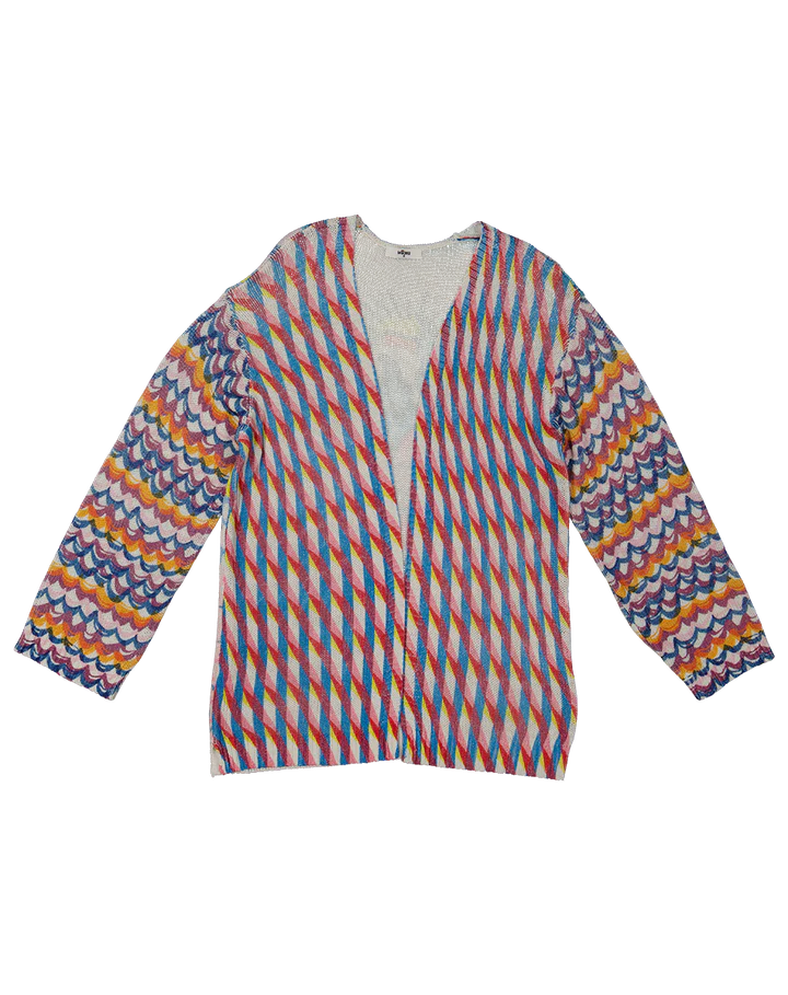 Victoria Linen Printed Cardigan - Magic by Me369 — view 3