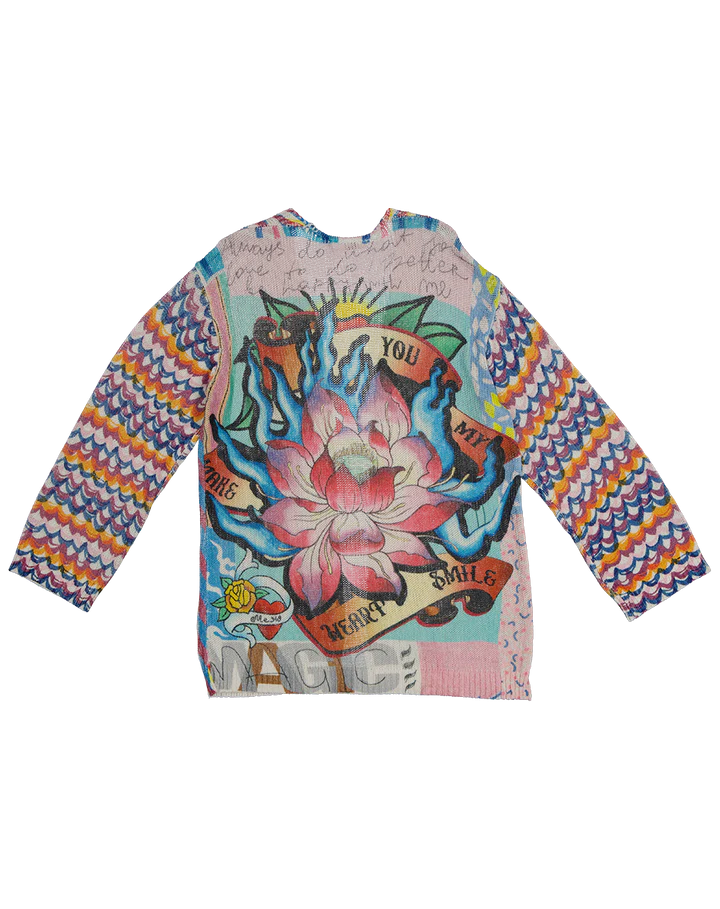 Victoria Linen Printed Cardigan - Magic by Me369 — view 4