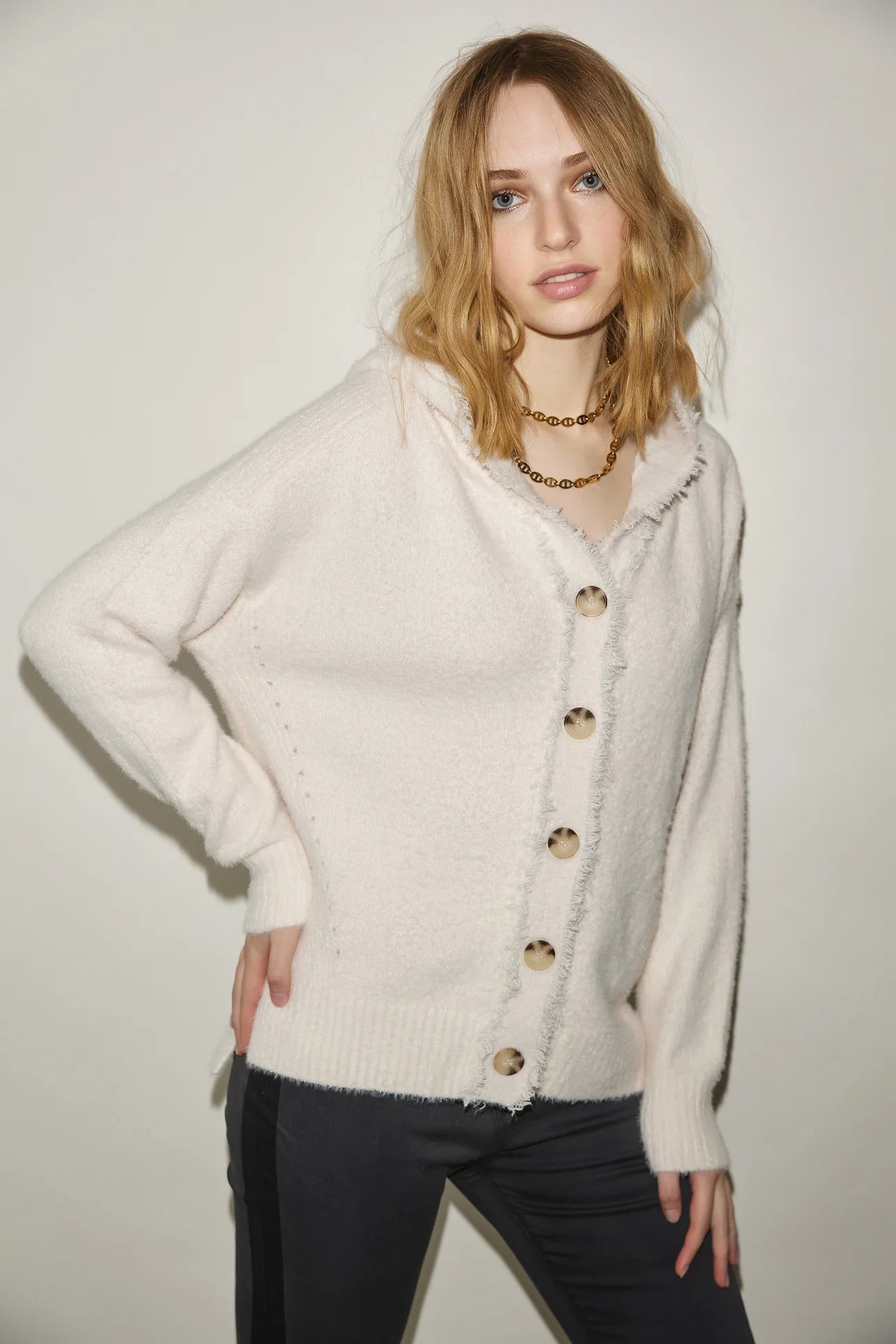 Koa Cardigan - Cream by Melissa Nepton — view 3